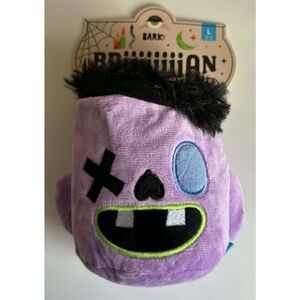 Bark Briiiiiiiian Frankenstein Head Crinkle Squeak Ball Dog Toy Large Dogs
